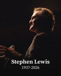 Stephen Lewis, Calgary, Alberta, Canada Passing